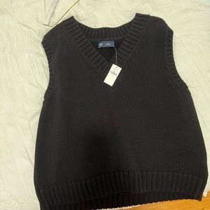 GAP Black V-Neck Sweater Vest